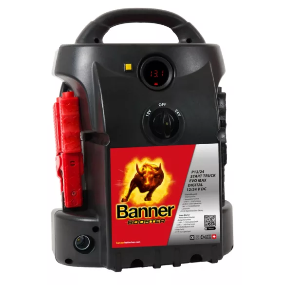 Banner P12/24 START TRUCK EVO MAX  12V-os és 24V-os Professzionális Indításrásegítő Készülék