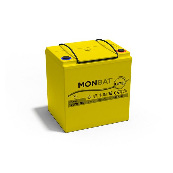 Monbat 12UPM1800 12V 55Ah AGM munka akkumulátor (UPS)