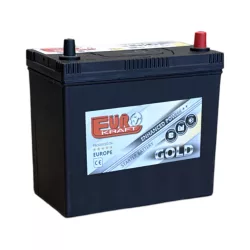   Eurokraft Gold Asia 12V 45Ah 380A Jobb+ Akkumulátor (vékony sarus)