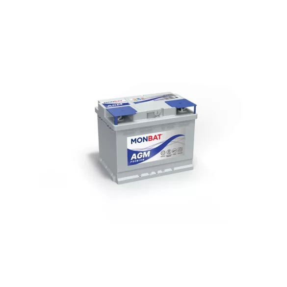 Monbat AGM Premium Start Stop 12V 60Ah 660A Jobb+ Akkumulátor