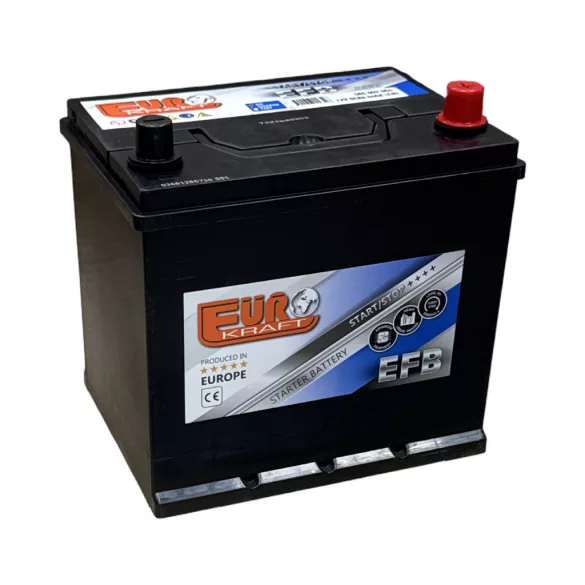Eurokraft EFB Start Stop Asia 12V 65Ah 640A Jobb+ Akkumulátor (Mazda)