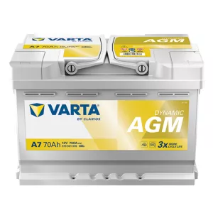Varta Dynamic AGM 12V 70Ah 7600A Jobb+ Autó akkumulátor (A7)