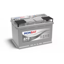  Monbat EFB Premium Start Stop 12V 70Ah 780A Jobb+ Akkumulátor