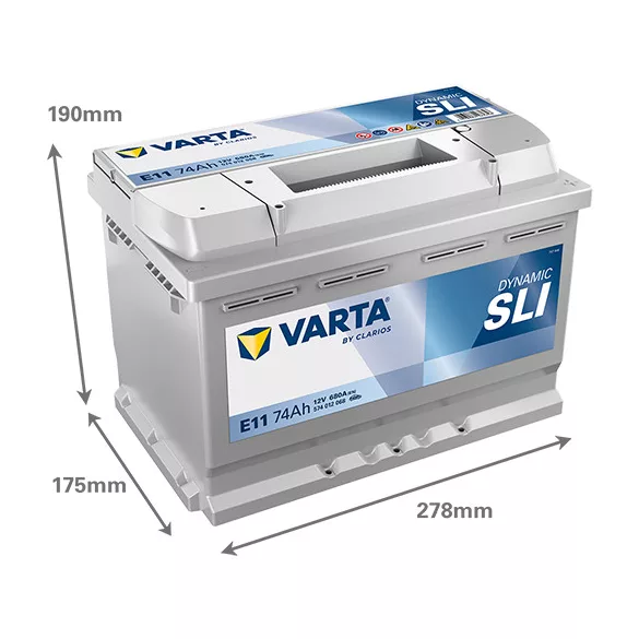 Varta Dynamic SLI 12V 74Ah 680A Jobb+ autó akkumulátor (574012068K262)