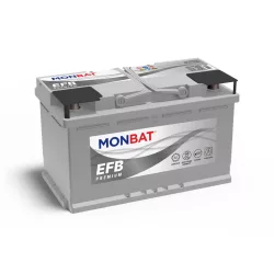   Monbat EFB Premium Start Stop 12V 75Ah 800A Jobb+ Akkumulátor (alacsony) Ford