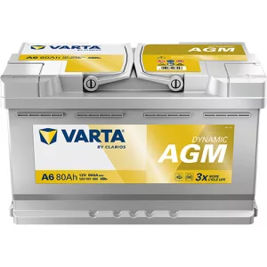 Varta Dynamic AGM 12V 80Ah 800A Jobb+ Autó akkumulátor (A6)