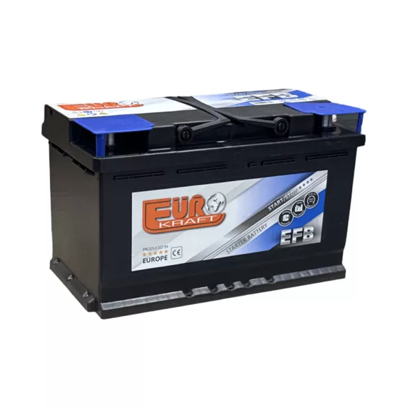 Eurokraft Start-Stop EFB 12V 80Ah 800A Jobb+ Autó Akkumulátor