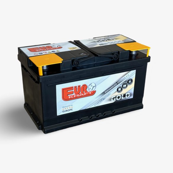 Eurokraft Gold 12V 85Ah 750A Jobb+ Autó Akkumulátor