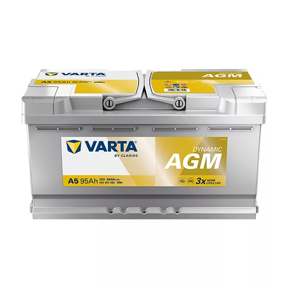 Varta Dynamic AGM 12V 95Ah 850A Jobb+ Autó akkumulátor (A5)