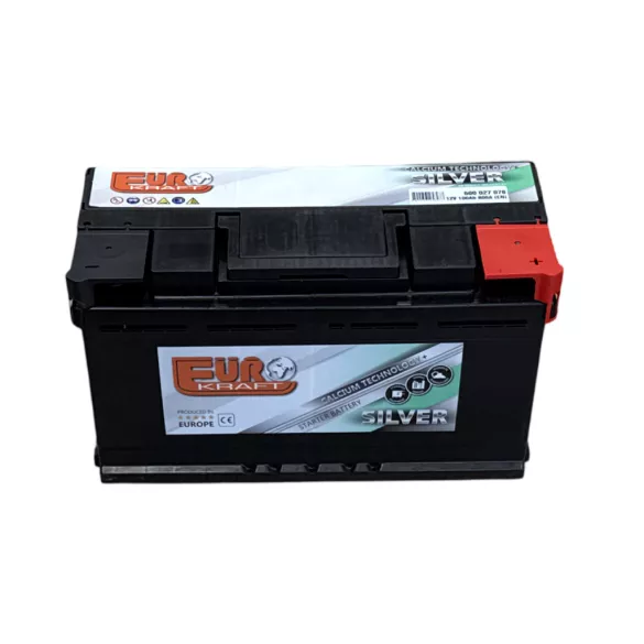 Eurokraft Silver 12V 100Ah 800A Jobb+ autó akkumulátor