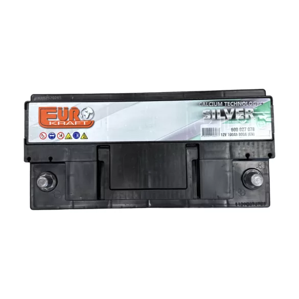 Eurokraft Silver 12V 100Ah 800A Jobb+ autó akkumulátor