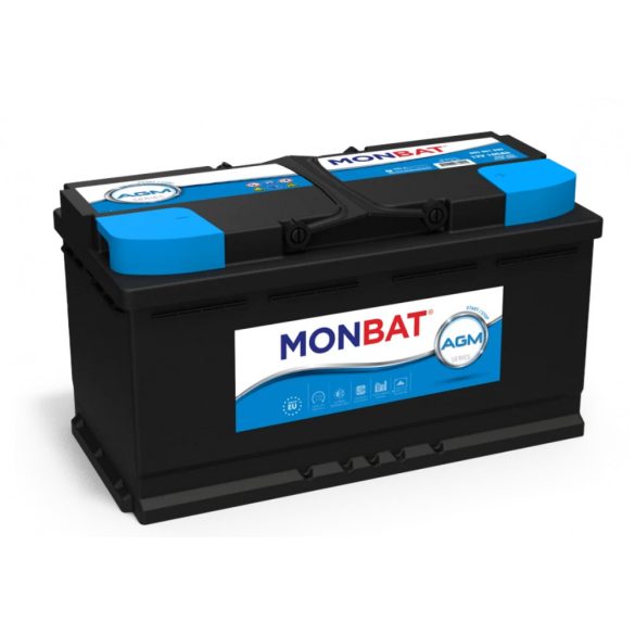 Monbat AGM Start Stop 12V 105Ah 950A Jobb+ Autó Akkumulátor