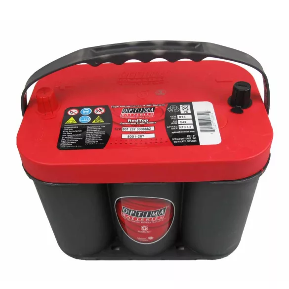 Optima Red 12V 50Ah 815A spirálcellás akkumulátor RT C 4.2 (8012870008882)