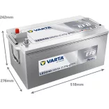 Varta Professional Dual Purpose EFB 12V 240Ah Munka Akkumulátor (LED240)