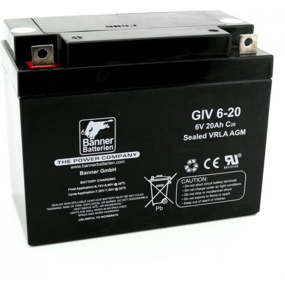 Banner GiV 6V 20Ah szünetmentes akkumulátor
