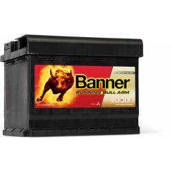   Banner Running Bull AGM Start Stop 12V 60Ah 640A Jobb+ akkumulátor (560 01)