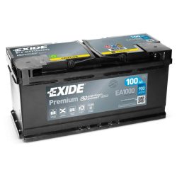   Exide Premium 12V 100Ah 900A jobb+ autó akkumulátor (EA1000)
