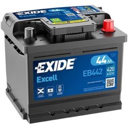 Exide Excell 12V 44Ah 420A Jobb+ Akkumulátor (EB442)