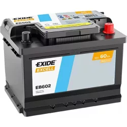 Exide Excell 12V 60Ah 540A Jobb+ Akkumulátor (EB602)