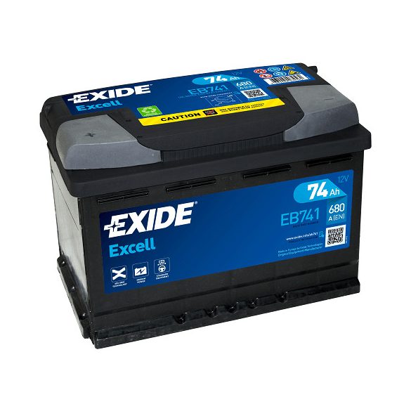 Exide Excell 12V 74Ah 680A Bal+ Akkumulátor (EB741)