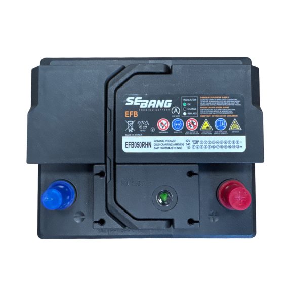 Sebang EFB Start Stop 12V 50Ah 540A Jobb+ Akkumulátor (EFB050RHN)