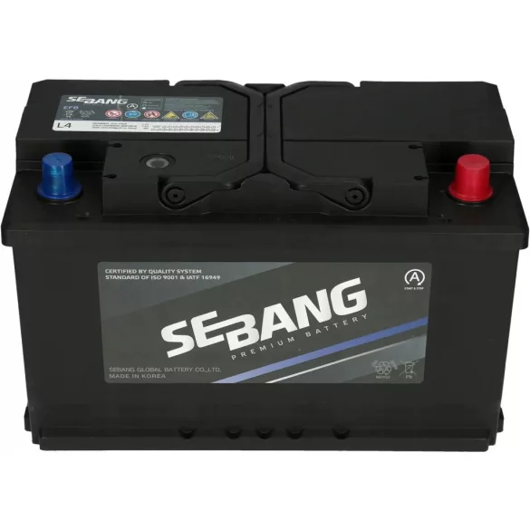 Sebang EFB Start Stop 12V 80Ah 780A jobb+ Akkumulátor