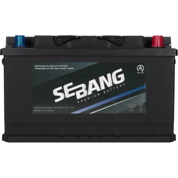 Sebang EFB Start Stop 12V 80Ah 780A jobb+ Akkumulátor