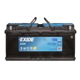 Exide Start-Stop AGM 12V 106Ah 950A jobb+ Autó Akkumulátor (EK1060)