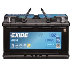   Exide Start-Stop AGM 12V 82Ah 800A jobb+ Autó Akkumulátor (EK820)