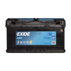   Exide Start-Stop AGM 12V 96Ah 850A jobb+ Autó Akkumulátor (EK960)