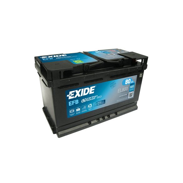 Exide Start-Stop EFB 12V 80Ah 800A jobb+ Autó Akkumulátor (EL800)