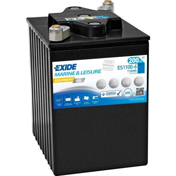 EXIDE Equipment Gel 6V 200Ah munka akkumulátor (ES1100-6)