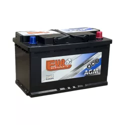   Eurokraft AGM Start-Stop 12V 80Ah 860A Jobb+ Autó Akkumulátor