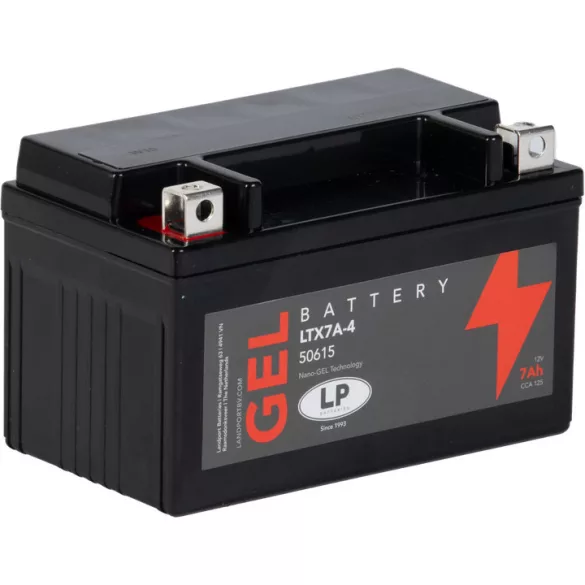 Landport GEL LTX7A-4 12V 7Ah 125A Bal+ motor akkumulátor