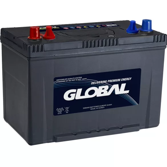 Global DCM DUAL 12V 110Ah Bal+ munka akkumulátor