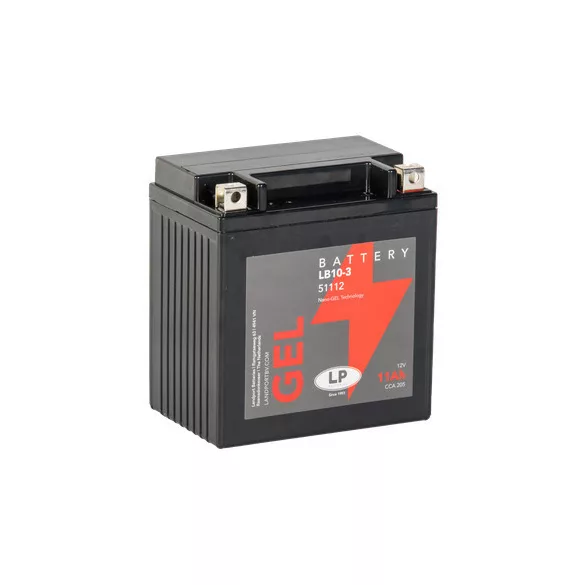 Landport GEL LB10-3 12V 11Ah 205A zselés motor akkumulátor (YB10-3, YB10L-A2, YB10L-B)