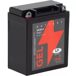 Landport GEL LB12A-4 Bal+ 170A (YB12A-4, YB12A-A) 12V 12Ah gondozásmentes GEL (zselés) motor akkumulátor