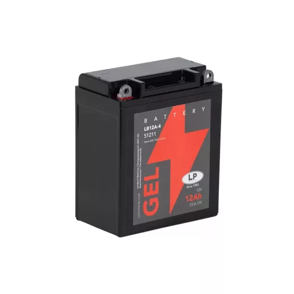 Landport GEL LB12A-4 Bal+ 170A (YB12A-4, YB12A-A) 12V 12Ah gondozásmentes GEL (zselés) motor akkumulátor