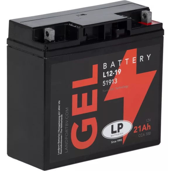 Landport GEL L12-19 12V 21Ah 300A Jobb+ akkumulátor