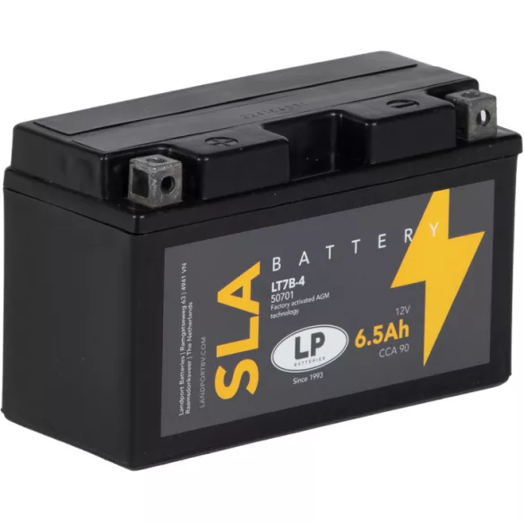 Landport SLA LT7B-4 12V 6,5Ah 110A Bal+ motor akkumulátor