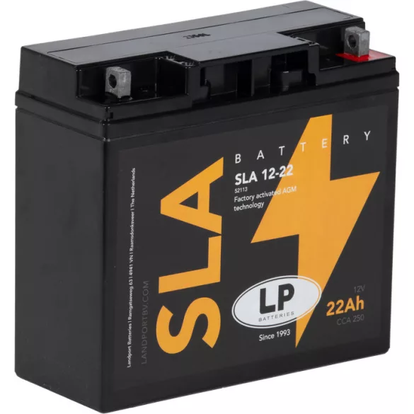Landport SLA 12-22 12V 22Ah 250A Jobb+ akkumulátor