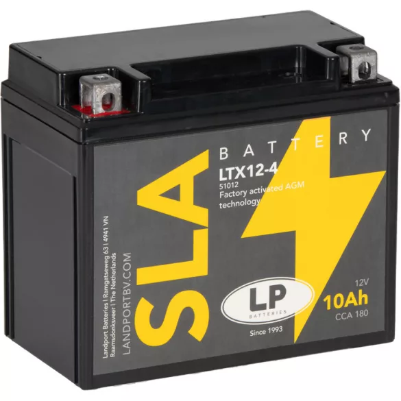 Landport SLA LTX12-4 12V 10Ah 140A Bal+ motor akkumulátor