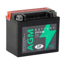 Landport AGM LTX12-BS 12V 10Ah 180A Bal+ motor akkumulátor