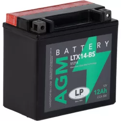 Landport AGM LTX14-BS 12V 12Ah 200A Bal+ motor akkumulátor