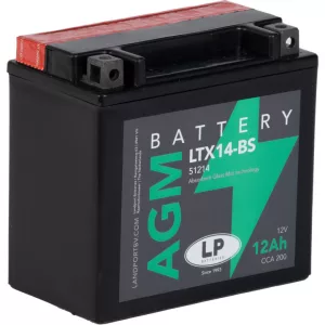 Landport AGM LTX14-BS 12V 12Ah 200A Bal+ motor akkumulátor