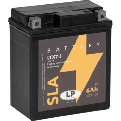   Landport SLA LTX7-3 12V 6Ah 100A Jobb+ motor akkumulátor (YTX7L-BS, YTZ8V, GTX7-3)