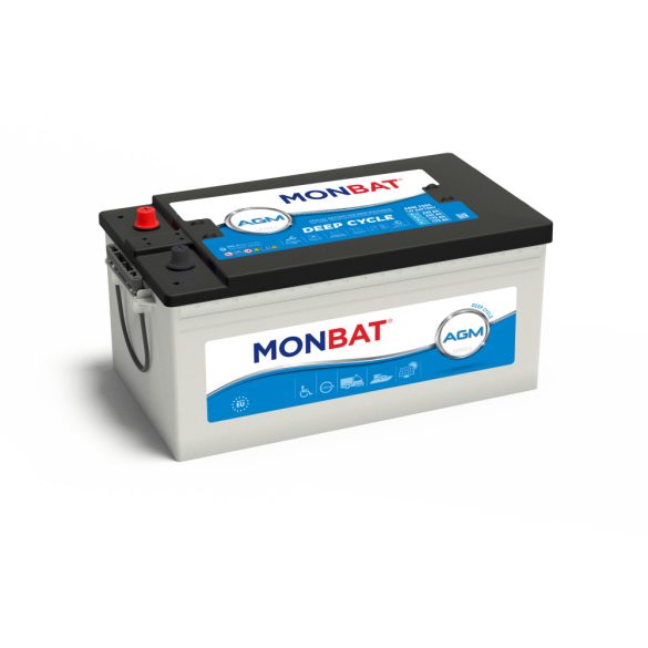 Monbat AGM Deep Cycle 12V 220Ah munka akkumulátor (zárt, gondozásmentes)