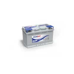   Monbat AGM Premium Start Stop 12V 80Ah 860A Jobb+ Akkumulátor
