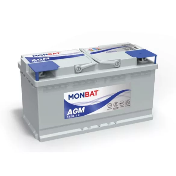 Monbat AGM Premium Start Stop 12V 95Ah 880A Jobb+ Akkumulátor