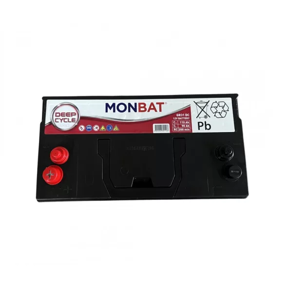 Monbat Deep Cycle 12V 110Ah (zárt, gondozásmentes) munka akkumulátor GR31 DC